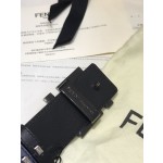 FENDI original water drop pattern double color rivet buckle