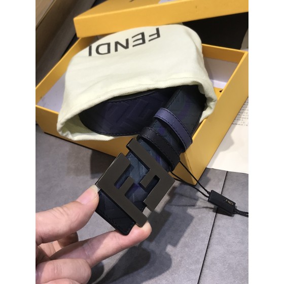 FENDI original water drop pattern double color rivet buckle