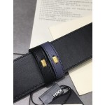 FENDI original water drop pattern double color rivet buckle