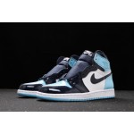 Air Jordan 1 Little North Carolina Blue Glossy patent leather