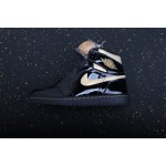 Air Jordan 1 high top patent leather black and gold