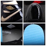 Air Jordan 1 high top patent leather black and gold