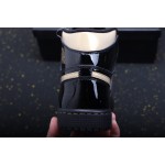Air Jordan 1 high top patent leather black and gold