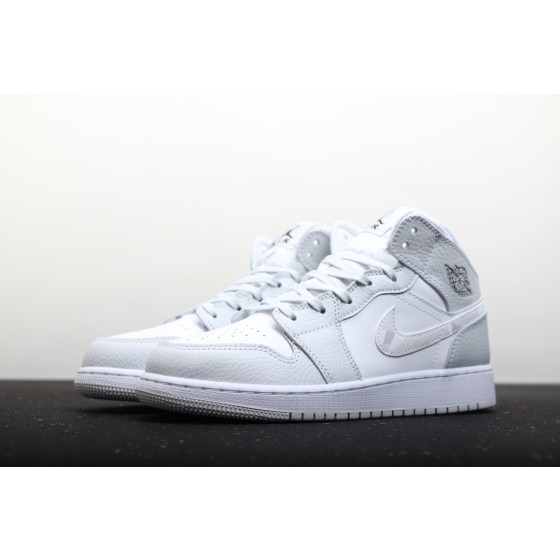 Air Jordan 1 中帮 白灰迷彩