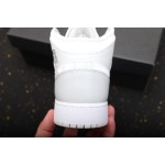 Air Jordan 1 mid-top white and grey camouflage