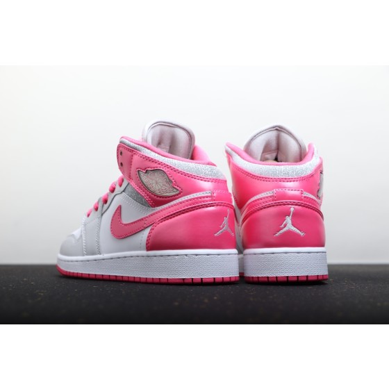 Air Jordan 1 Mid 中帮 白灰粉