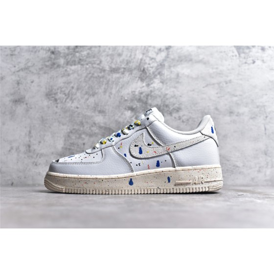 Air Force 1 '07 grey and white splash ink