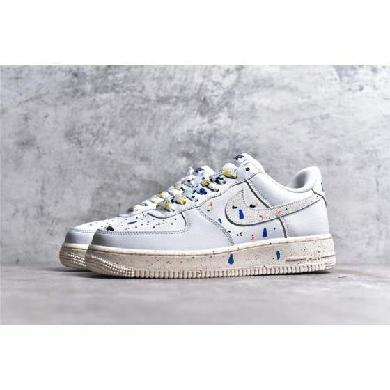 Air Force 1 '07 grey and white splash ink