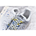 Air Force 1 '07 grey and white splash ink