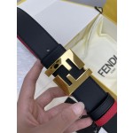 FENDI imported Italian calfskin 👍 Double-sided use with double F button buckle