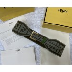 FENDI new embroidery    belt ✌️FF pattern wide belt
