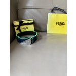 FENDI new embroidery    belt ✌️FF pattern wide belt
