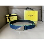 FENDI new embroidery    belt ✌️FF pattern wide belt