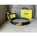 FENDI new embroidery    belt ✌️FF pattern wide belt