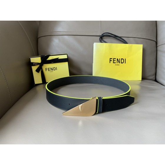 FENDI new embroidery    belt ✌️FF pattern wide belt