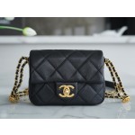 𝗖𝗛𝗔𝗘𝗡𝗟✦ 22A Advanced Handcraft Workshop Gold Coin Cover Bag Fang Fatty Genuine Leather