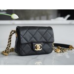 𝗖𝗛𝗔𝗘𝗡𝗟✦ 22A Advanced Handcraft Workshop Gold Coin Cover Bag Fang Fatty Genuine Leather