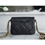 𝗖𝗛𝗔𝗘𝗡𝗟✦ 22A Advanced Handcraft Workshop Gold Coin Cover Bag Fang Fatty Genuine Leather