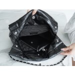 𝗖𝗛𝗔𝗘𝗡𝗟✦ 𝟐𝟐𝗣 Spring/Summer New 𝟐𝟐 Handbag Small Black Silver Buckle➿