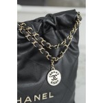 𝗖𝗛𝗔𝗘𝗡𝗟✦ 𝟐𝟐𝗣Spring/Summer New 𝟐𝟐Handbag Black Gold Caviar