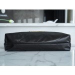 𝗖𝗛𝗔𝗘𝗡𝗟✦𝟐𝟐𝗣 Advanced Handcraft Workshop 𝟐𝟐 Handbag Genuine Leather Large Black Gold