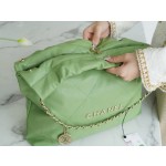 𝗖𝗛𝗔𝗘𝗡𝗟 ✦23𝒄 new 𝟐𝟐 handbag avocado green 🥑 authentic tail leather small