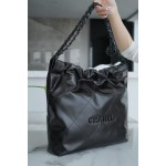 𝗖𝗛𝗔𝗘𝗡𝗟✦𝟐𝟐𝑲 𝟐𝟐Handbag genuine tail leather 𝐬𝐨 𝐛𝐥𝐚𝐜𝐤 all black small