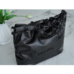 𝗖𝗛𝗔𝗘𝗡𝗟✦𝟐𝟐𝑲 𝟐𝟐Handbag genuine tail leather 𝐬𝐨 𝐛𝐥𝐚𝐜𝐤 all black small
