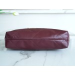 𝗖𝗛𝗔𝗘𝗡𝗟✦𝟐𝟐𝗣Spring/Summer New 𝟐𝟐Handbag Genuine Tail Leather Wine Red🍷 Small