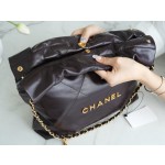 𝗖𝗛𝗔𝗘𝗡𝗟✦ 𝟐𝟐𝗣Spring/Summer New 𝟐𝟐Handbag Genuine Tail Leather Chocolate🍫Medium