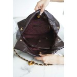 𝗖𝗛𝗔𝗘𝗡𝗟✦ 𝟐𝟐𝗣Spring/Summer New 𝟐𝟐Handbag Genuine Tail Leather Chocolate🍫Medium