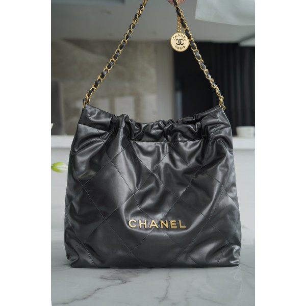 𝗖𝗛𝗔𝗘𝗡𝗟✦ 𝟐𝟐𝗣Spring/Summer New 𝟐𝟐Handbag Genuine Tail Leather Metal Gray Small