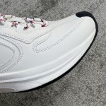 Gucci RUN all-leather cowhide sheepskin running shoes white