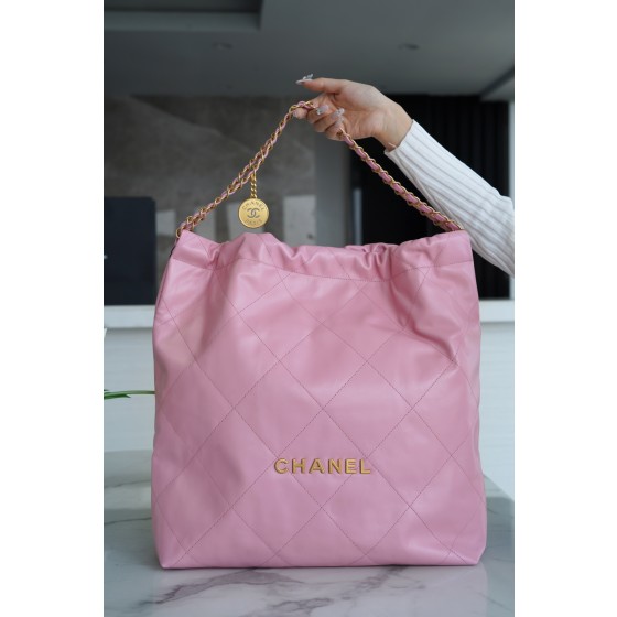 𝗖𝗛𝗔𝗘𝗡𝗟✦ 𝟐𝟐𝗣Premium Handcraft Workshop 𝟐𝟐Handbag Genuine Tail Leather Small Cherry Blossom Powder