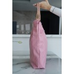 𝗖𝗛𝗔𝗘𝗡𝗟✦ 𝟐𝟐𝗣Premium Handcraft Workshop 𝟐𝟐Handbag Genuine Tail Leather Medium Cherry Blossom Pink🌸