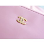 𝗖𝗛𝗔𝗘𝗡𝗟✦ 𝟐𝟐𝗣Premium Handcraft Workshop 𝟐𝟐Handbag Genuine Tail Leather Medium Cherry Blossom Pink🌸