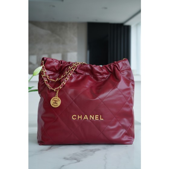 𝗖𝗛𝗔𝗘𝗡𝗟✦ 𝟐𝟐𝗣Spring/Summer New 𝟐𝟐Handbag Genuine Tail Leather Carmine