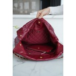 𝗖𝗛𝗔𝗘𝗡𝗟✦ 𝟐𝟐𝗣Spring/Summer New 𝟐𝟐Handbag Genuine Tail Leather Carmine