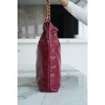 𝗖𝗛𝗔𝗘𝗡𝗟✦ 𝟐𝟐𝗣Spring/Summer New 𝟐𝟐Handbag Genuine Tail Leather Carmine