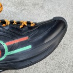 Full leather version of the Gucci RUN collection Cowhide Sheepskin running shoes Black