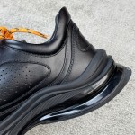 Full leather version of the Gucci RUN collection Cowhide Sheepskin running shoes Black