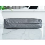 𝗖𝗛𝗔𝗘𝗡𝗟✦𝟐𝟐𝗣Spring/Summer New 𝟐𝟐Handbag Genuine Tail Leather Medium Premium Gray