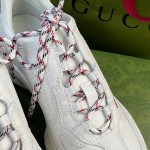 Full leather version of the Gucci RUN collection Cowhide Sheepskin Running shoes Blue Red