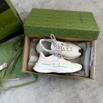 Gucci RUN in all leather Cowhide Sheepskin running shoes red and green