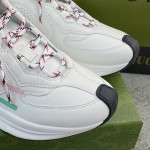 Gucci RUN in all leather Cowhide Sheepskin running shoes red and green