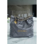 𝗖𝗛𝗔𝗘𝗡𝗟✦𝟐𝟐𝗣Spring/Summer New 𝟐𝟐Handbag Genuine Tail Leather Small Premium Gray