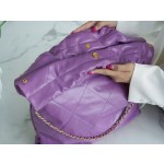 𝗖𝗛𝗔𝗘𝗡𝗟✦𝟐𝟐𝗣Spring/Summer New 𝟐𝟐Handbag Genuine Tail Leather Large Purple