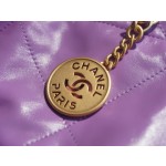 𝗖𝗛𝗔𝗘𝗡𝗟✦𝟐𝟐𝗣Spring/Summer New 𝟐𝟐Handbag Genuine Tail Leather Large Purple