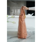 𝗖𝗛𝗔𝗘𝗡𝗟✦ 𝟐𝟐𝗣Spring/Summer New 𝟐𝟐Handbag Genuine Tail Leather Large Caramel ☄️