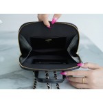 𝗖𝗛𝗔𝗘𝗡𝗟✦ 𝟮𝟮𝗔 Handmade Workshop New Shiny Cowhide Backpack Black➿